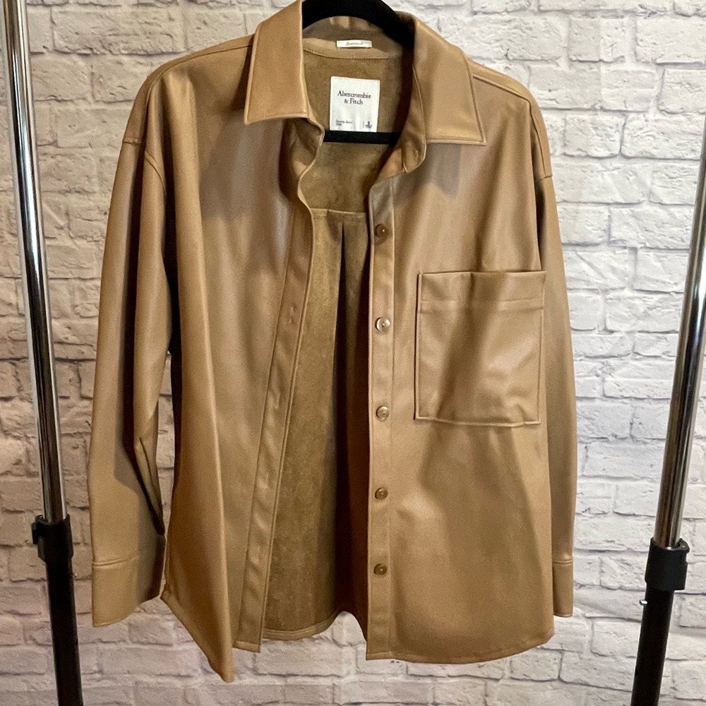 Abercrombie & Fitch Tan Leather Jacket